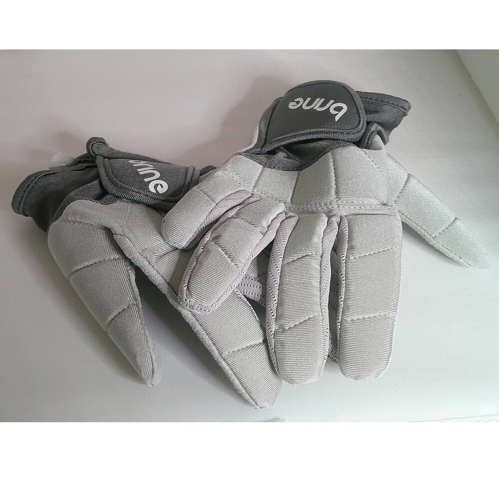 Brine Women's Large Gray Lacrosse Softball Padded Gloves